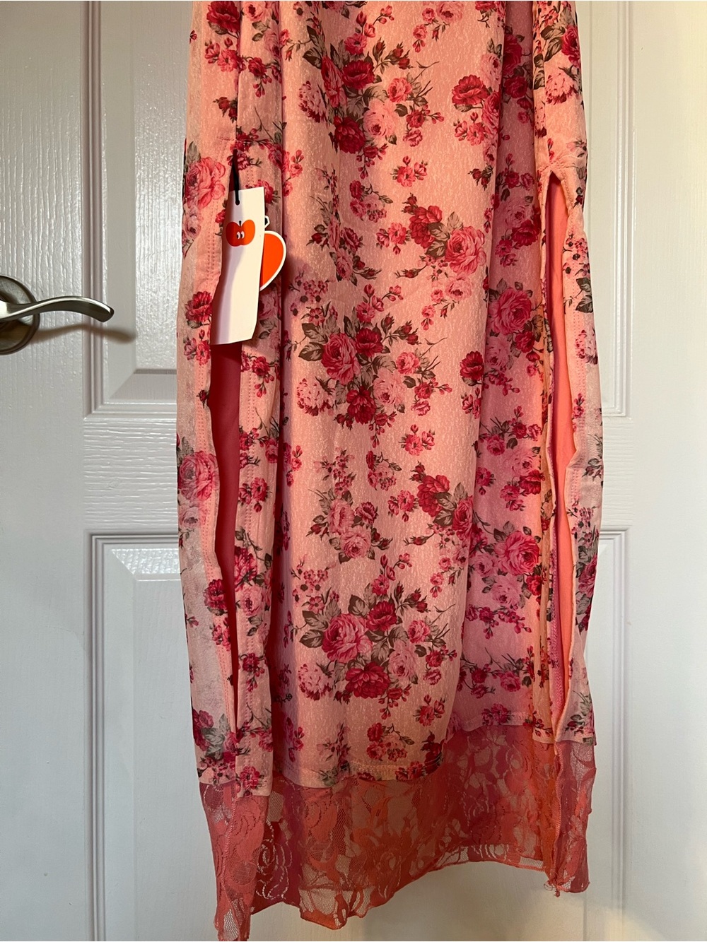 Cider Pink Floral Maxi Slip Dress - Picture 11 of 13
